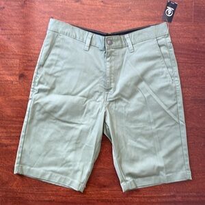 Men’s sage green Volcom shorts with stretch waist
